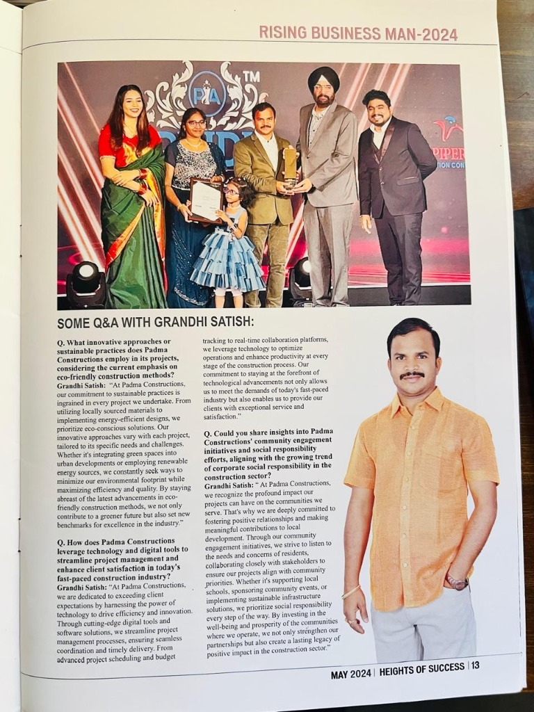 On-Stage Recognition - Heights of Success