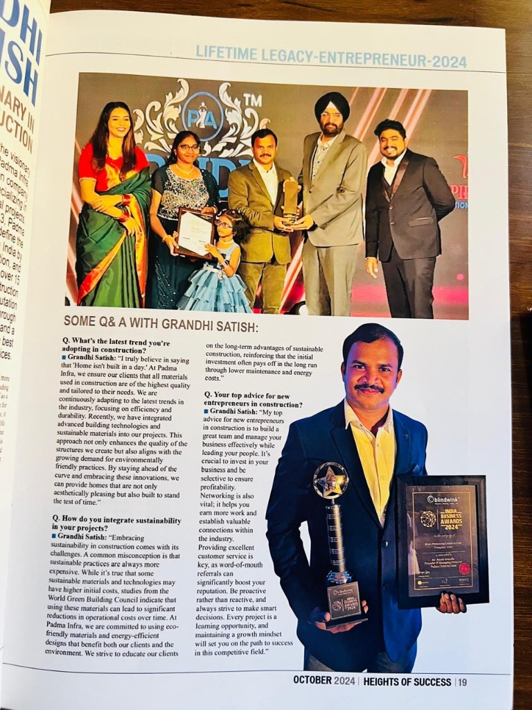 On-Stage Recognition - Heights of Success